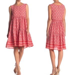 Max Studio Dress Nordstrom Tier Tank Red Ruffle